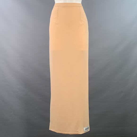 DOLCE & GABBANA SS23 1997-98 Re-issue Size 6 Beige Silk Blend Pencil Long Skirt - Picture 1 of 7